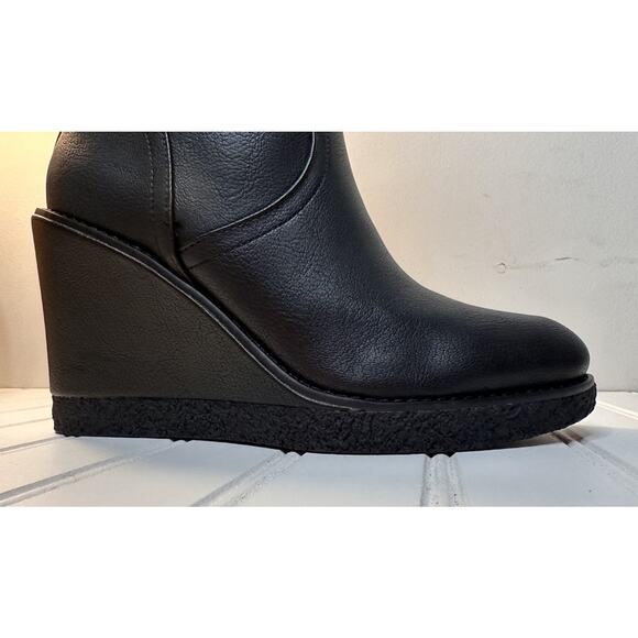 Zodiac Iggy Wedge Tall Boots Black Women's Size 7 NEW IN BOX - Picture 4 of 16